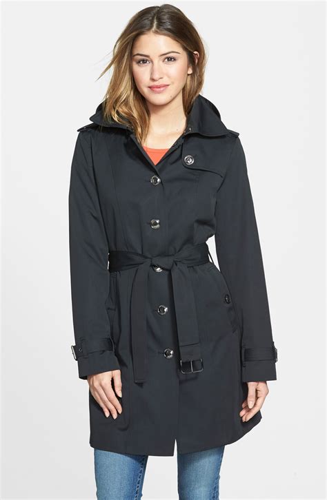 michael kors trench coat with hood|michael kors winter coat women.